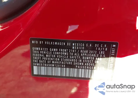 2019 Volkswagen Jetta 1.4T Sel из США, поврежденный, VIN 3VWE57BU5KM120146